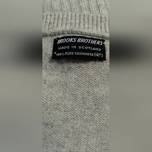 Brooks Brothers, Vintage, 100% Cashmere, Long Sleeve, Saddle Shoulder, Size 40"